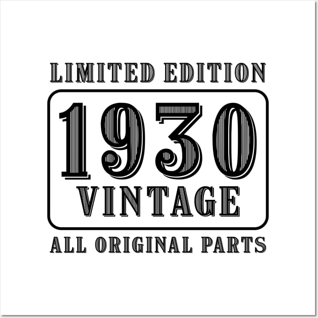 All original parts vintage 1930 limited edition birthday Wall Art by colorsplash